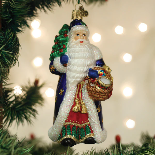 Old World Christmas Regal Father Christmas Santa Glass Collectible Christmas Ornament