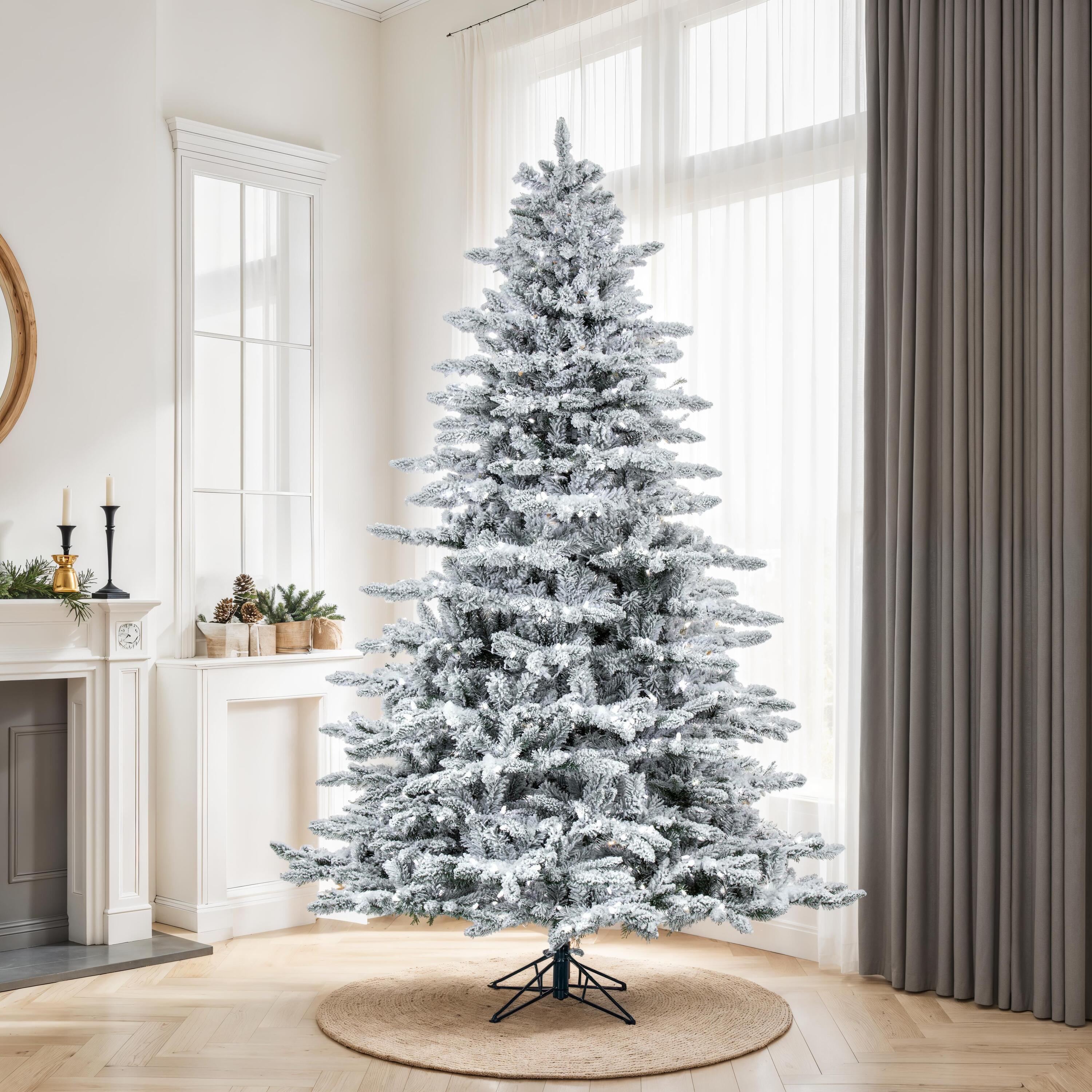 Flocked Utica Fir Artificial Christmas Trees