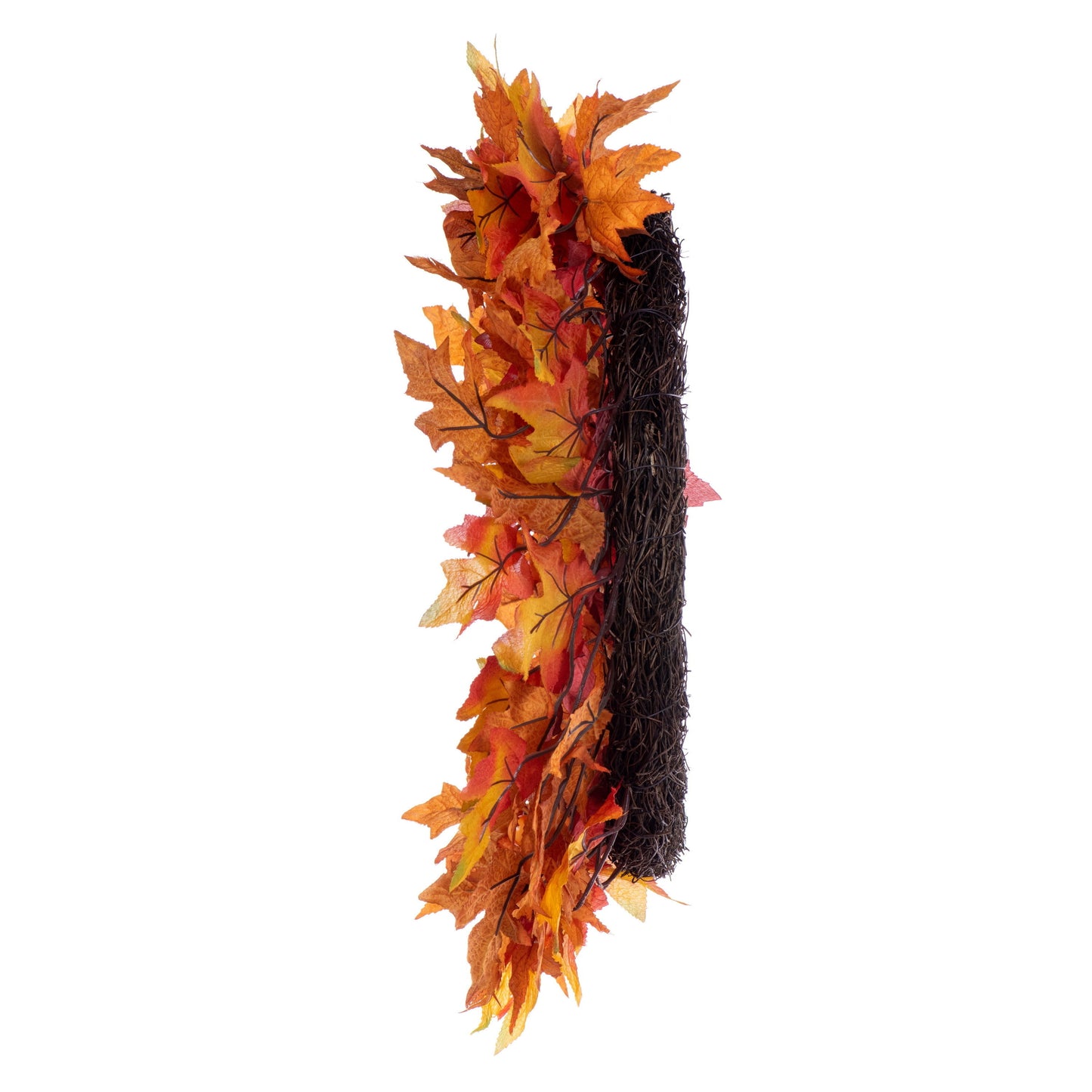 Autumn Maple Leaf 28" Red Fall Artificial Wreath with Berries