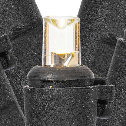 Indoor/Outdoor 100-Count LED Wide Angle Christmas String Lights, Warm White, Black Wire, 34', by Vickerman