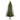 Pre-lit artificial Christmas tree with lights on a white background