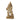 K&K Interiors 23" Gold Resin Santa Claus Statue with Christmas Tree Bag
