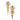 RAZ Imports 11" Golden Pearl Trimmed Finial Glass Christmas Ornaments - Set of 2