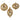 RAZ Imports 4" Golden Pearl Trimmed Glass Christmas Ornaments - Set of 3